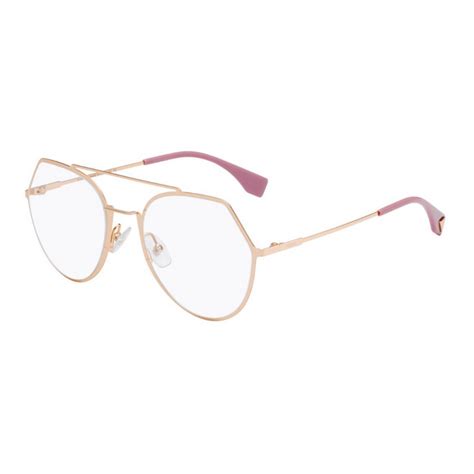 occhiale fendi 0329 colore gold cooper|FENDI FF 0329 3YG Light Gold Copper Eyeglasses 329 53mm.